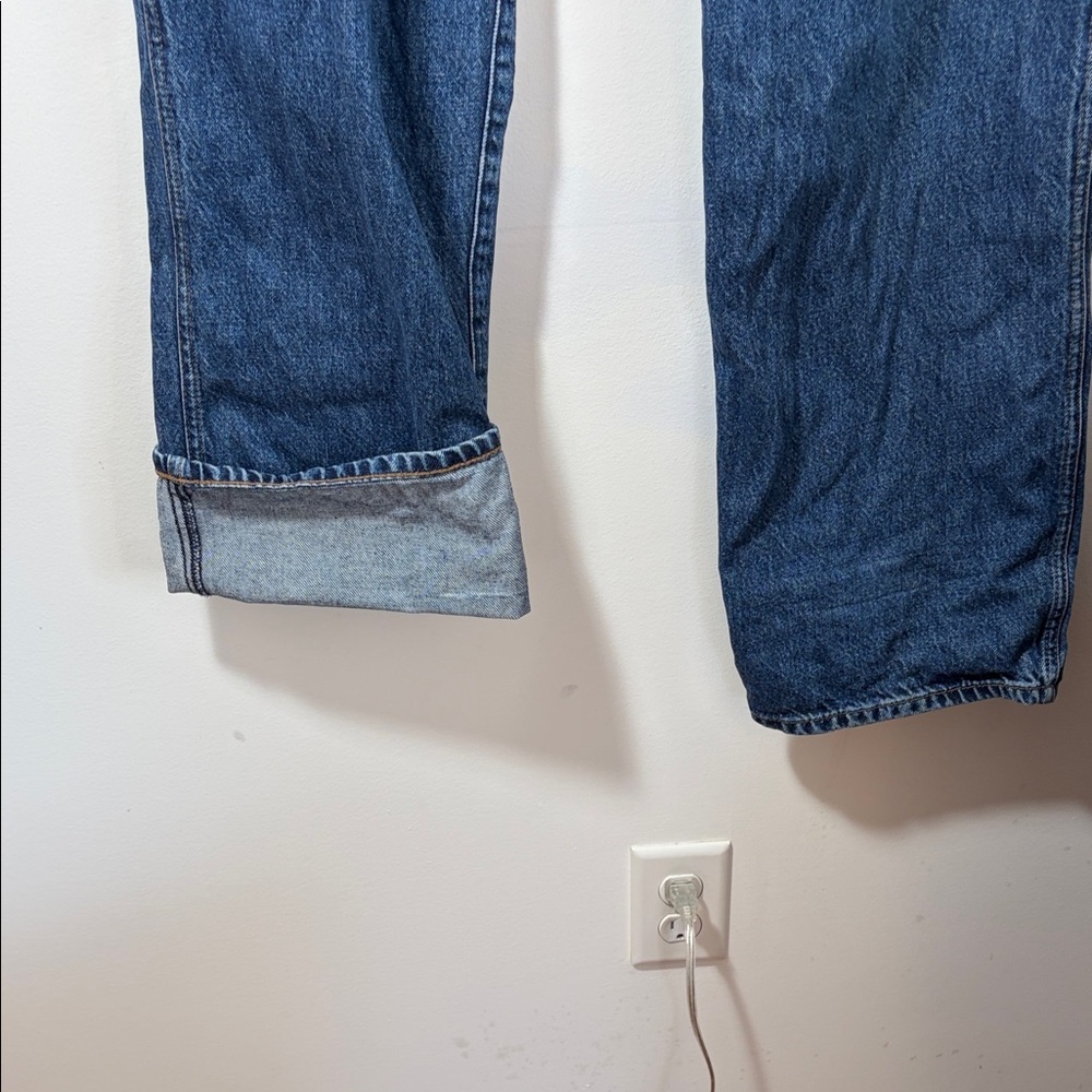 Reformation VAL 90S MID RISE STRAIGHT JEANS IN DONNER CUFFED- 27 - Picture 5 of 10